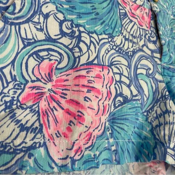 Lilly Pulitzer shorts Women's size 6 Walsh seashell Blue Heaven - Picture 4 of 11
